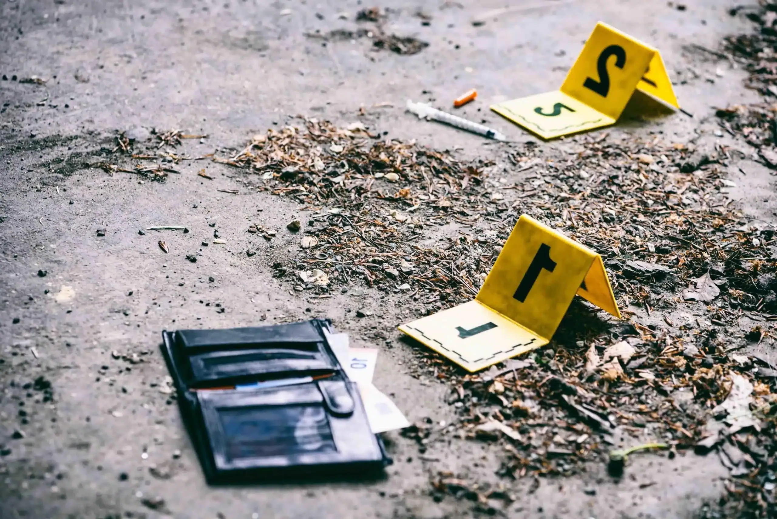 crime scene markers